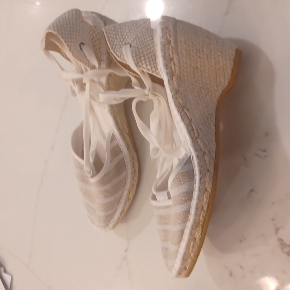 Andre Assous Espadrille Wedge Strappy Heel Sandal Women's EU 40 EUC Beachy Spain - Picture 9 of 14